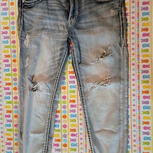 Distressed Light Blue Women's Jeans